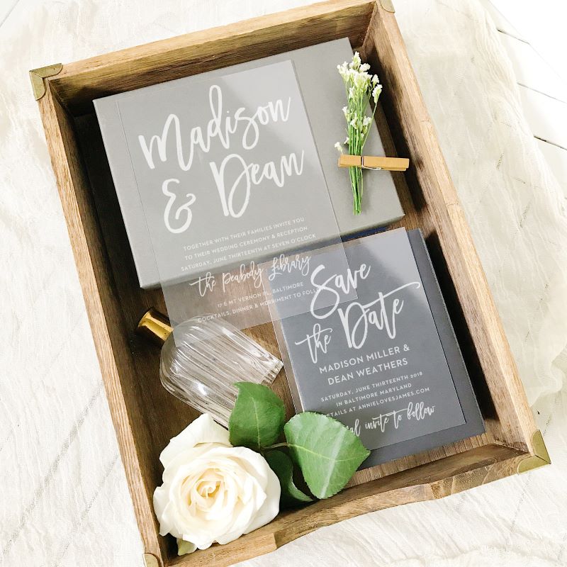 Basic Invite save the date card wedding stationery design ideas