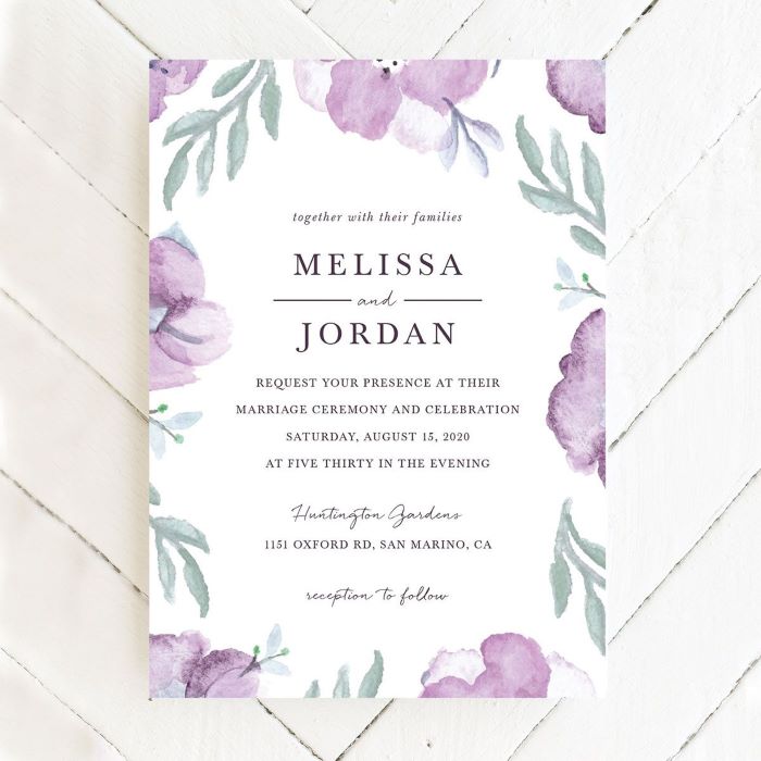 Garden Wedding Invitations Stationery Tacoma Event Planner