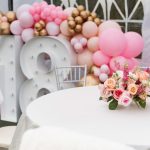 Tacoma custom 18th birthday party planner event design by Olivia Sloan Events balloons pink and gold